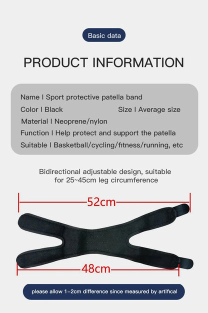 1PC Pressurized Knee Wrap Sleeve Support Bandage Pad Elastic Braces Knee Hole Kneepad Safety Basketball Tennis Cycling