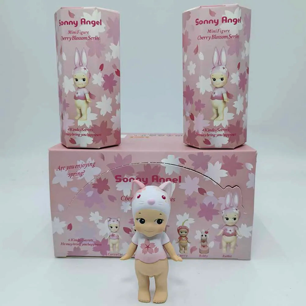 Sonny Angel Pink Cherry Blossom Series Blind Box Toys Mystery Box Kawaii Lucky Cute Doll Decoration Collect Model Couple Gifts