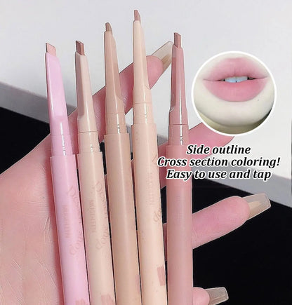 MUGE LEEN Dessert Lip Liner automatically swivel waterproof, long-laswet n wild Perfect Pout Gel Lip Liner | Comes Naturally