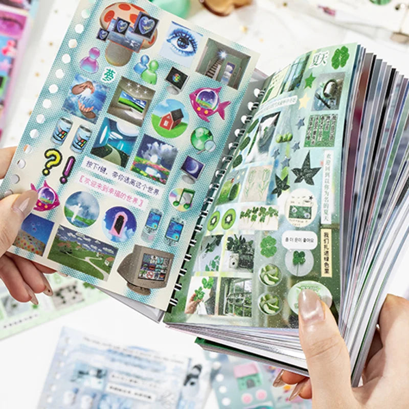 2Style 30 pieces/bag Time Reshaping Cut Film Coil Sticker Book Handbook Material Sticker DIY Photo Frame Scrapbook Notebook Cup