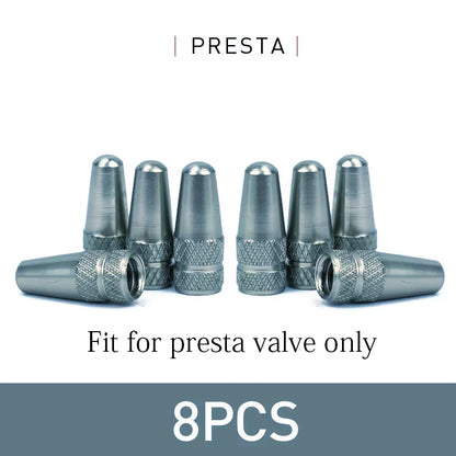 4/8pcs Aluminum Alloy Bicycle Tire FV Valve Cap MTB Road Bike Covered Protector Road MTB Tyre Dustproof Bike Presta Valve