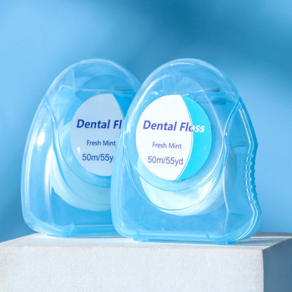 20PCS/12PCS/6PCS/2PCS dental floss roll - mint flavor, 50 meters/roll - suitable for interdental cleaning and oral care tools