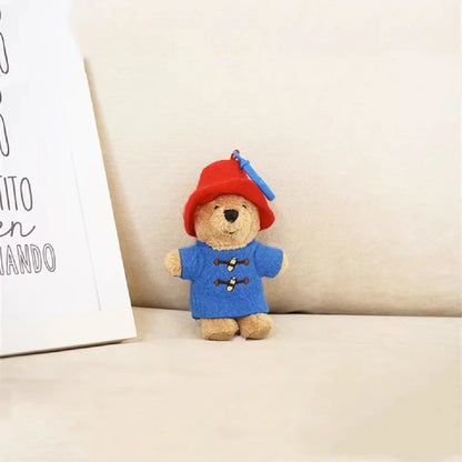 New Cute Paddington Bear Plush Doll Key Chain Chain School Bag Pendant Accessories Small Pendant Children's Plush Toy 11x4x2cm