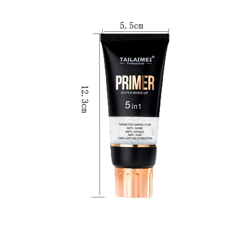 Waterproof Base Transparent Gel Makeup Primer - Full Coverage Matte Foundation With Color Retention, Natural Avocado And Rose Ex