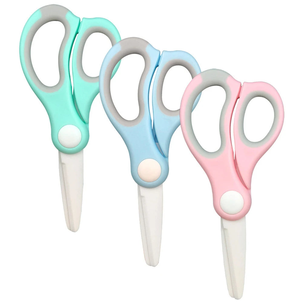 Ceramic Scissors for Baby Food,Portable Food Cutting Shears with Dust Cover for Kitchen,Multi-purpose Non-slip Food Cutting Tool