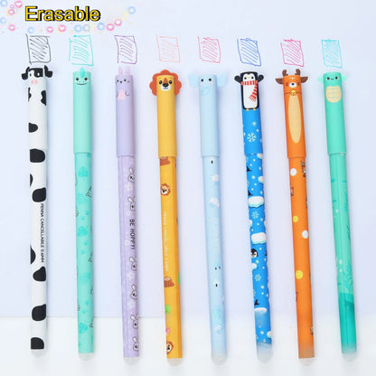 8/16pcs Animal-Shaped Erasable Pens for Journaling, Writing, Office Supplies, Gift Ideas, Office Stationery, Cute Writing Tools