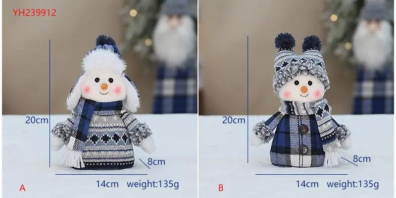 New Year Valentine's Day Plush doll toy cute skiing rocking snowman decorations plush toy holiday party house gifts for girl