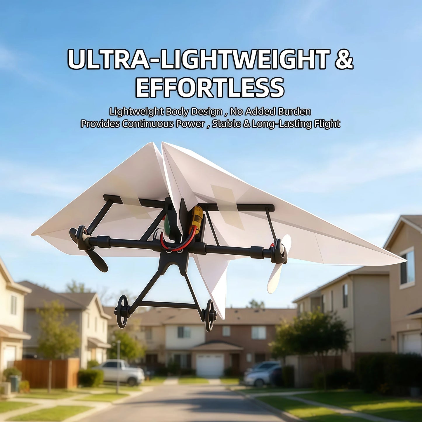 Hotfree RC Paper Airplane Kit, Remote Control Plane with Gyro Stabilizer & Dual Propellers, DIY Foldable Flying Toy, Easy-to-Fly STEM Toy, Birthday Gift for Kids Boys & Adults