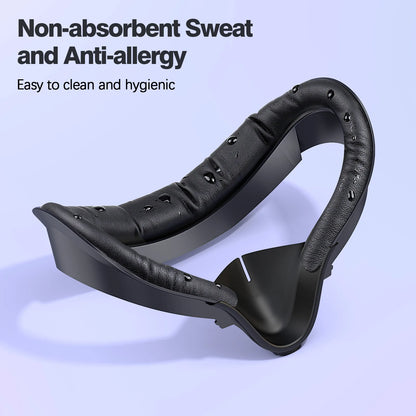 HUADAI design Face Cushion Pad Compatible with Quest 2/Quest 3/Quest 3S Accessories , with Glasses Spacer Air-Circulation Design