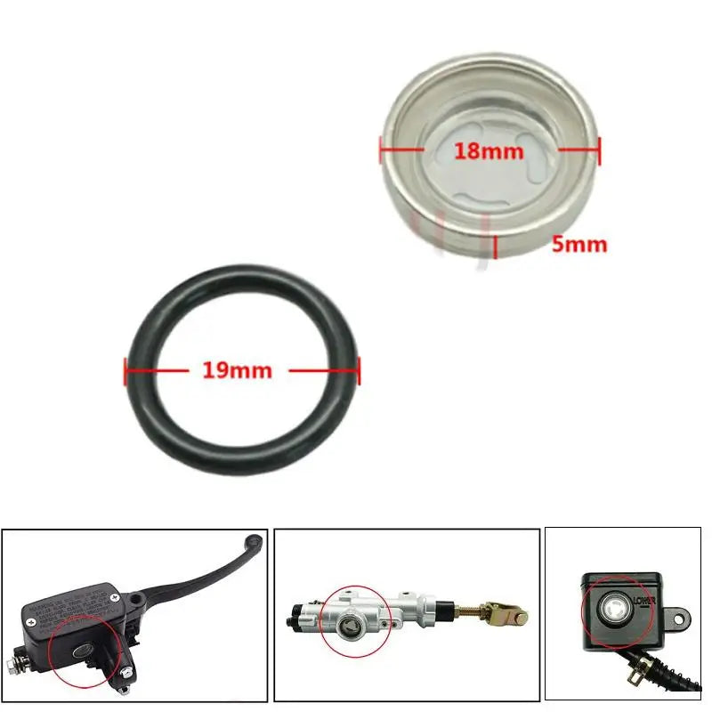 18mm/14mm/12mm/10mm Master Brake Cylinder Reservoir Sight Glass Motorcycle Dirt Bike Gasket