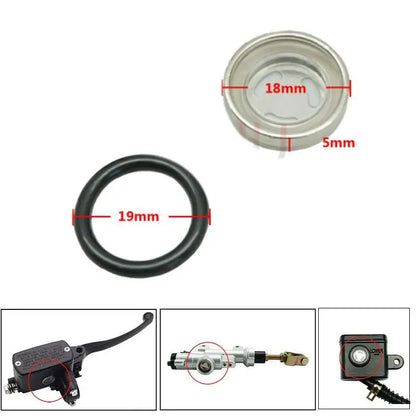 18mm/14mm/12mm/10mm Master Brake Cylinder Reservoir Sight Glass Motorcycle Dirt Bike Gasket
