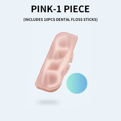 1PC - Fashionable and Convenient Dental Floss Stick Carrying Case - Comes with 10PCS Dental Floss