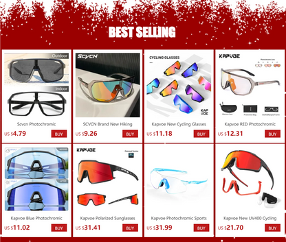 SCVCN Cycling Glasses Bike Mountain Bicycle Hiking Camping Golf UV400 Sunglasses Sport Protection Glasses for Men Women Baseball