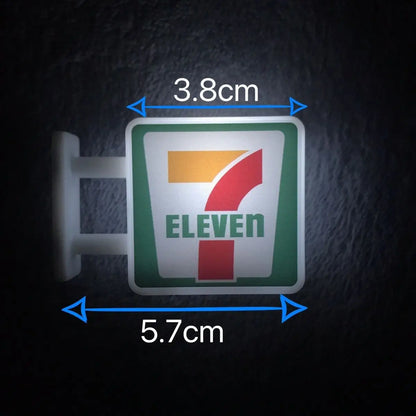 Hot Convenience Store Fridge Magnet Miniature Model Magnetic Attraction Decorate Night Light Atmosphere Light Glowing Signboard