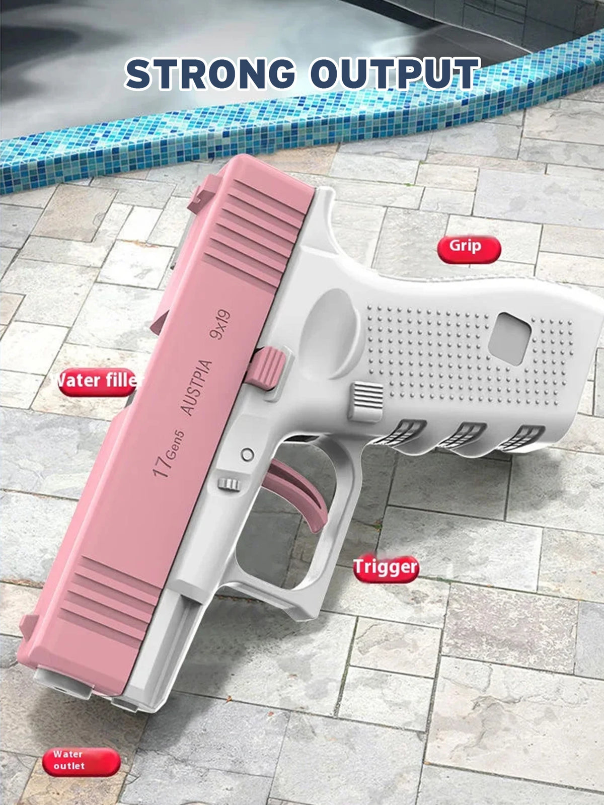 Hot selling mini handgun water gun, summer outdoor children's manual continuous firing toy water gun toy