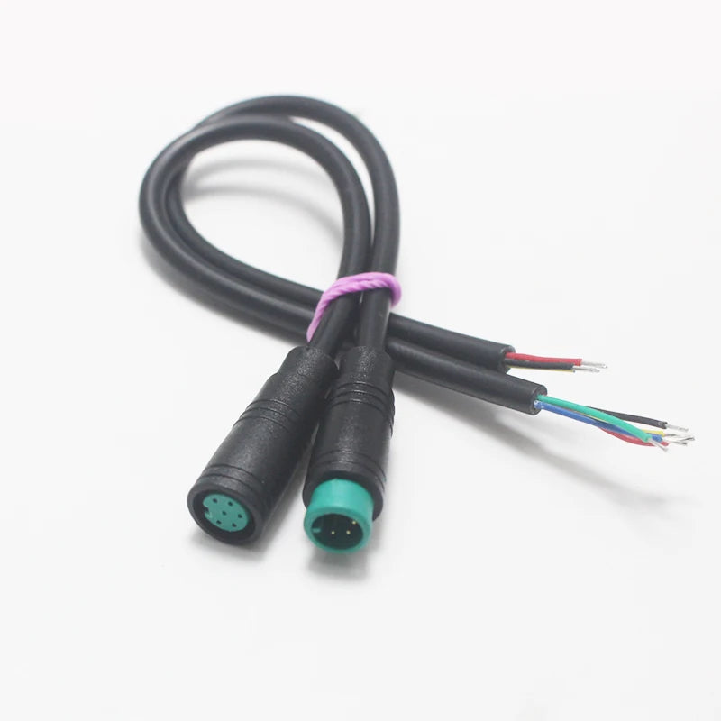 20CM M8 2 3 4 5 6 Pin Electric Bicycle Butt Plug Connector Wiring Line Scooter Brake Cable Pluger Signal Connecting Sensor