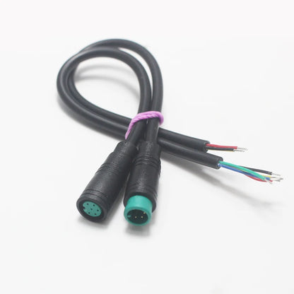 20CM M8 2 3 4 5 6 Pin Electric Bicycle Butt Plug Connector Wiring Line Scooter Brake Cable Pluger Signal Connecting Sensor