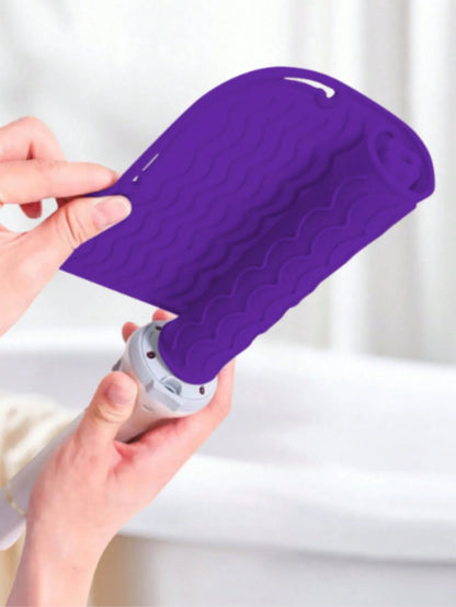 New Plus Size Silicone Heat Resistant Mat Portable Travel Hot Tools Pad Cover for Curling Iron, Flat Iron Hair Straightener