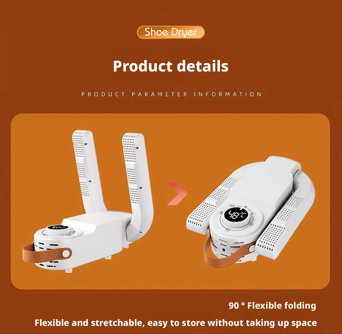 All-in-1 Smart Shoe Dryer Portable Automatic Fast Drying with Deodorization & Sterilization – Perfect for Home and Dorm Living