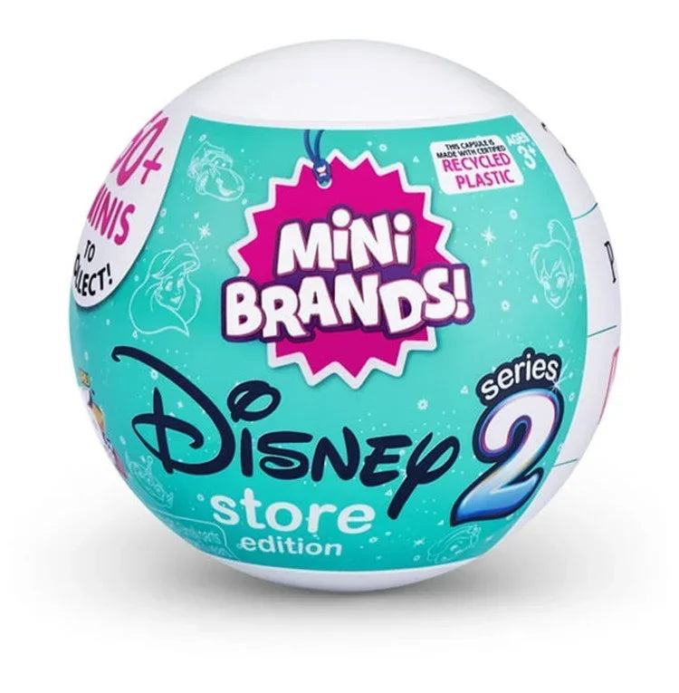 5 Surprise Disney Mini Brands Collectible Toys Disney Store Edition 2 Mystery Capsule Real Miniature Doll Collectible Toys Gifts
