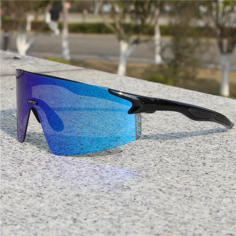 NRC Cycling Sunglasses 1lens UV400 TR90 Sports Bicycle Glasses MTB Mountain Bike Fishing Hiking Riding Eyewear for Men Women