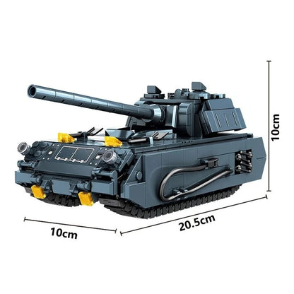 Military Army Soldiers World War Tank Armored Vehicle Model Assemble Building Blocks Bricks DIY Toys Gift