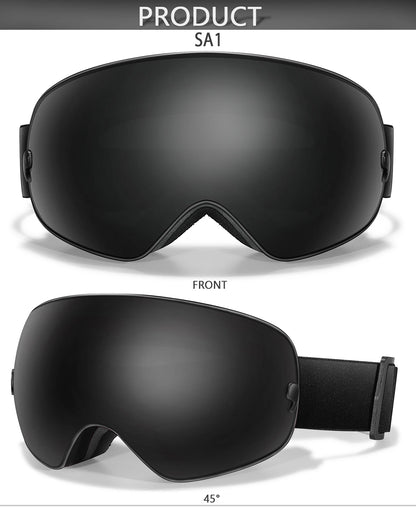 Winter Outdoor SKI Goggles Men And Women Teen, Free Optical Frame and Bag, UV400 Anti-Fog Snowboard Eyewear, Charistmas Gifts