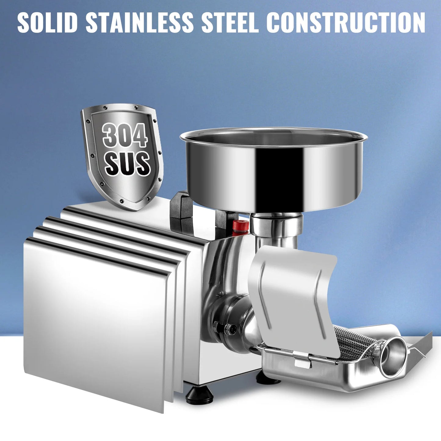 SucceBuy Electric Fruit Press Strainer Machine  Commercial Food Strainer Sauce Maker Stainless Steel Tomato Milling Tool