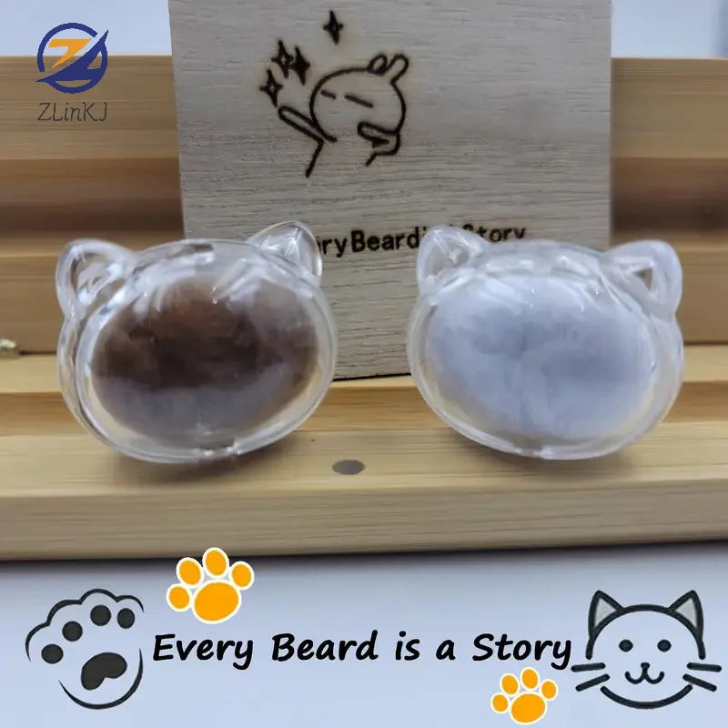 2pcs Pet Hair Keepsake Box Transparent Dog Cat Fur Storage Box For DIY Memorial Decoration Gift For Pet Lovers Display Souvenir