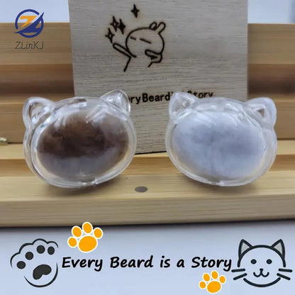 2pcs Pet Hair Keepsake Box Transparent Dog Cat Fur Storage Box For DIY Memorial Decoration Gift For Pet Lovers Display Souvenir