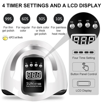 Professional Nail Lamp Infrared Sensor Manicure Nail Light For Fast Curing of All Gel Nail Polish Nail Dryer Machine Salon Tools