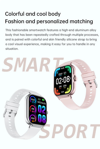 2025 2.01'' Smart Watch Bluetooth Call Play Music Smartwatch Fitness Clock Sport Waterproof Watches for Men Women iPhone Android