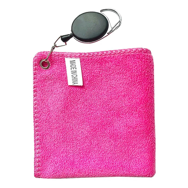 Golf Towel Wet And Dry Golf Cleaning Cloth Perfect For Golfers Cleaning Cloths With Retractable Hook Easy To Carry