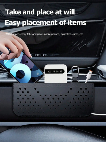 Car Storage Bag Car Put Cell Phone Bag Stick-on Multifunctional Mesh Pocket Storage Hanging Bag Car Storage Box Car Accessories