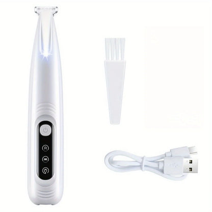 Dog Paw Trimmer with LED Light Fully Waterproof Pet Hair Trimmer with LED Display Dog Clippers for Grooming 18mm Widen Blade