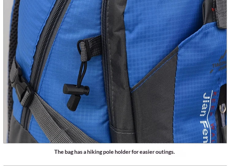 Homefish 40L Waterproof Hiking Backpack Large Capacity Breathable Rucksack Unisex Outdoor Camping Travel Climbing Sports Bag