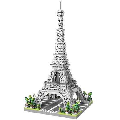 Paris Eiffel Tower children's puzzle micro particle block assembly landmark building model ornament boy toy high difficulty