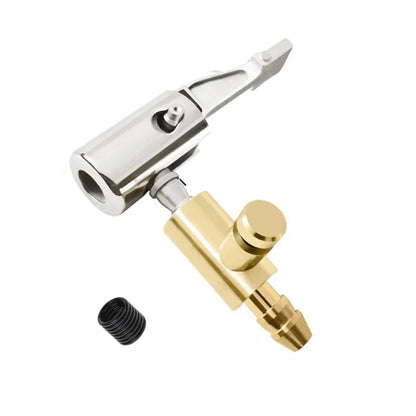 HOMEFISH American Thread Brass Air Pump Adapter, Quick Clip Air Chuck with Pressure Release for Tire Inflation