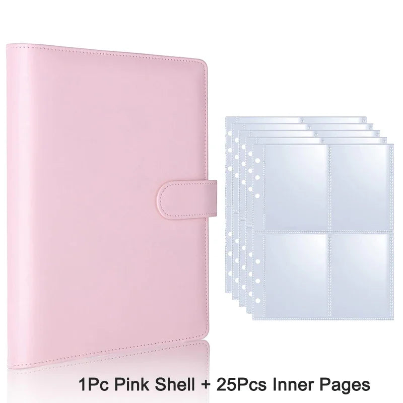 25pcs Page(4 Grids) Photo Card A5-Binder Kpop Photo Albums Idol Cards Loose-leaf Collect Book Binder Binder Photocard Holder