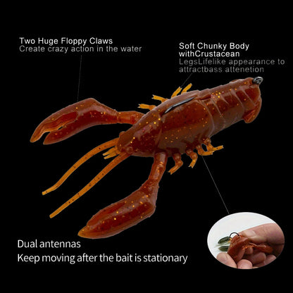 ANFS 1piece Craw Soft Lure Cool Fishing Lures Artificial Baits Fishing Accessory