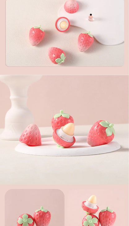 Shiji Strawberry Temperature-Changing Lip Balm — Intense Hydration, Protects and Softens Lips, Perfect for Students