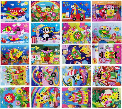 10/20pcs/lot 3D EVA Foam Sticker DIY Cartoon Animal Puzzle for Children Kids Multi-patterns Styles Toys for Children Gift