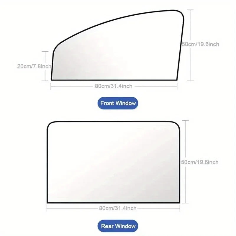 Universal Magnetic Window Shades 2pcs Set for Cars Heat Reduction Privacy Protection Auto Sunshade Car Accessory