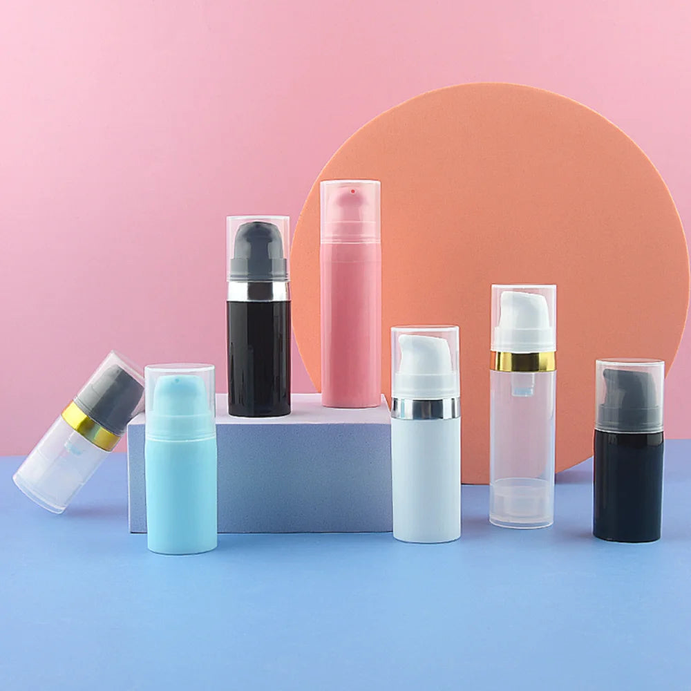 5/10/15/25ml Pp Vacuum Lotion Bottle Empty Cosmetic Container Cream Pump Refillable Bottles Travel Size Airless Liquid Bottle