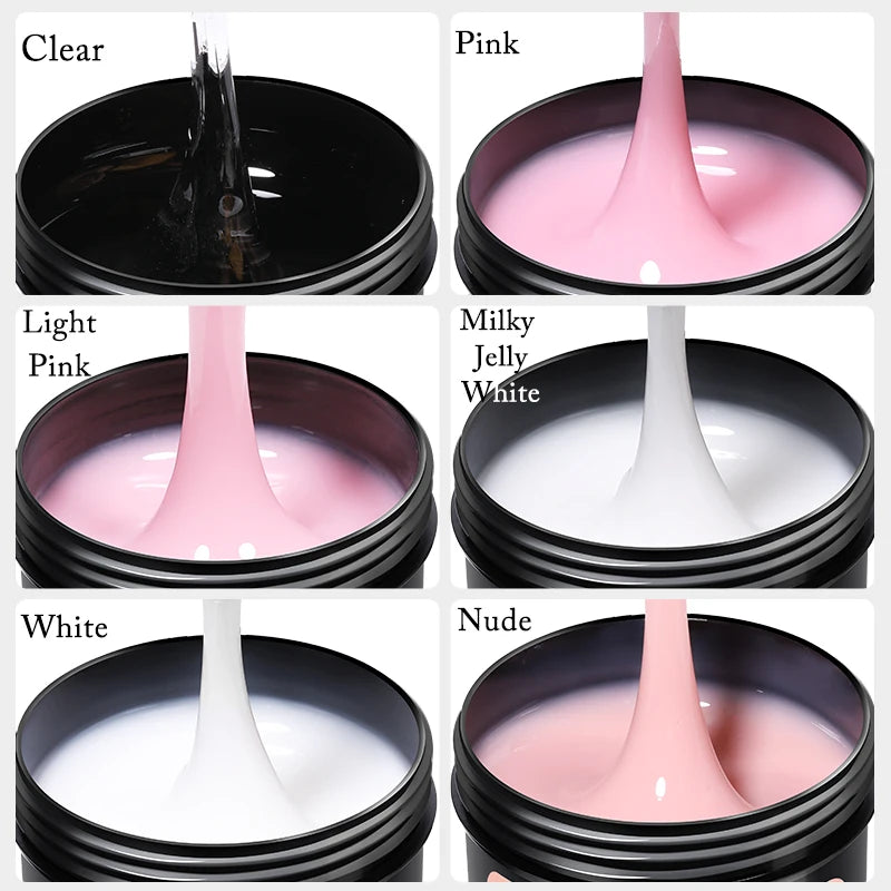 UR SUGAR 150g Transparent Nail Extension Gel Jelly White Light Pink Acrylic French Nail Art UV LED Gel Semi Permanent Manicure