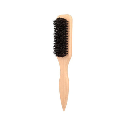 Brown Pointed-Tail Bristle Comb - Unisex, Smooth & Anti-Static, No Tangles No Hair Damage, Home Use