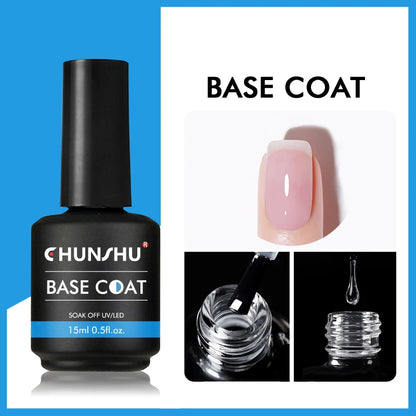 CHUNSHU TPO Free 6 IN 1 Extension UV Gel Polish In A Bottle Builder Nail Gel Rubber Base Coat Semi Permanent Nails Art 15ML