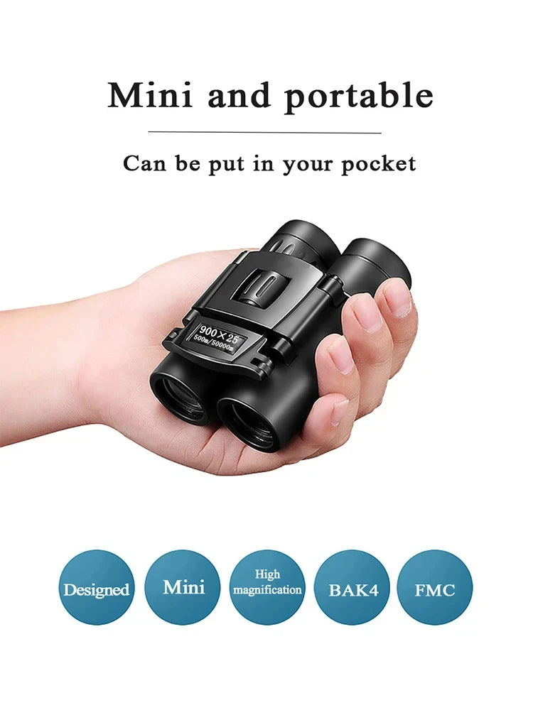 Powerful Long Range 900x25 BAK4 Telescope Low Light Jumelles for Hunting Camping Outdoor Binoculars