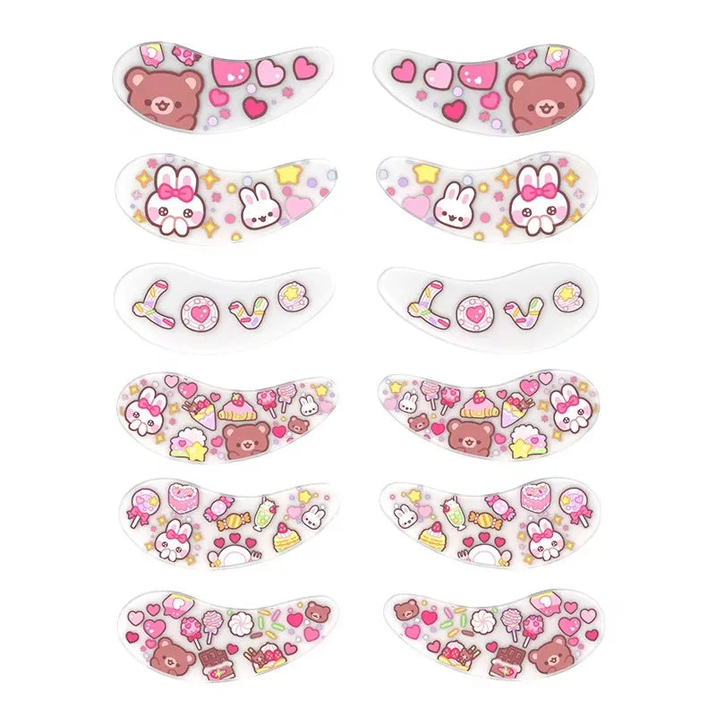 Blackwings 6 pairs of silicone eye patches are suitable for dark circles and puffy, reusable female cooling gel eye mask.