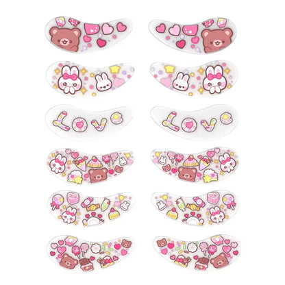 Blackwings 6 pairs of silicone eye patches are suitable for dark circles and puffy, reusable female cooling gel eye mask.